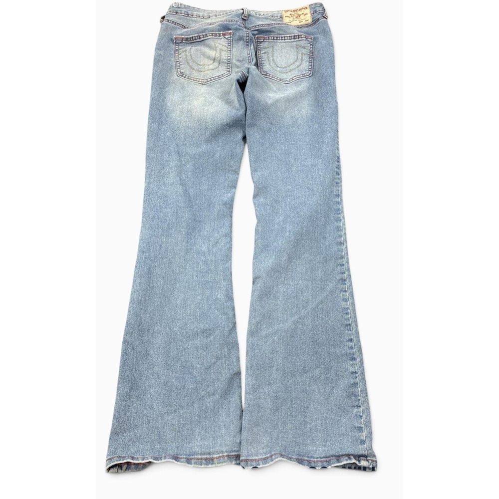 True Religion Becca Jeans Womens 30 Light Wash Bootcut Y2K Horseshoe Denim
